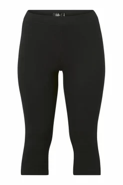Ellos Basistøj|Tights & Leggings>Plus collection Treggings med høj talje og 3/4 længde Black mdf/metal