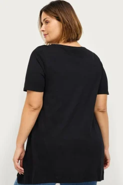 Ellos Plus collection Tunika med rund hals Sort Discount