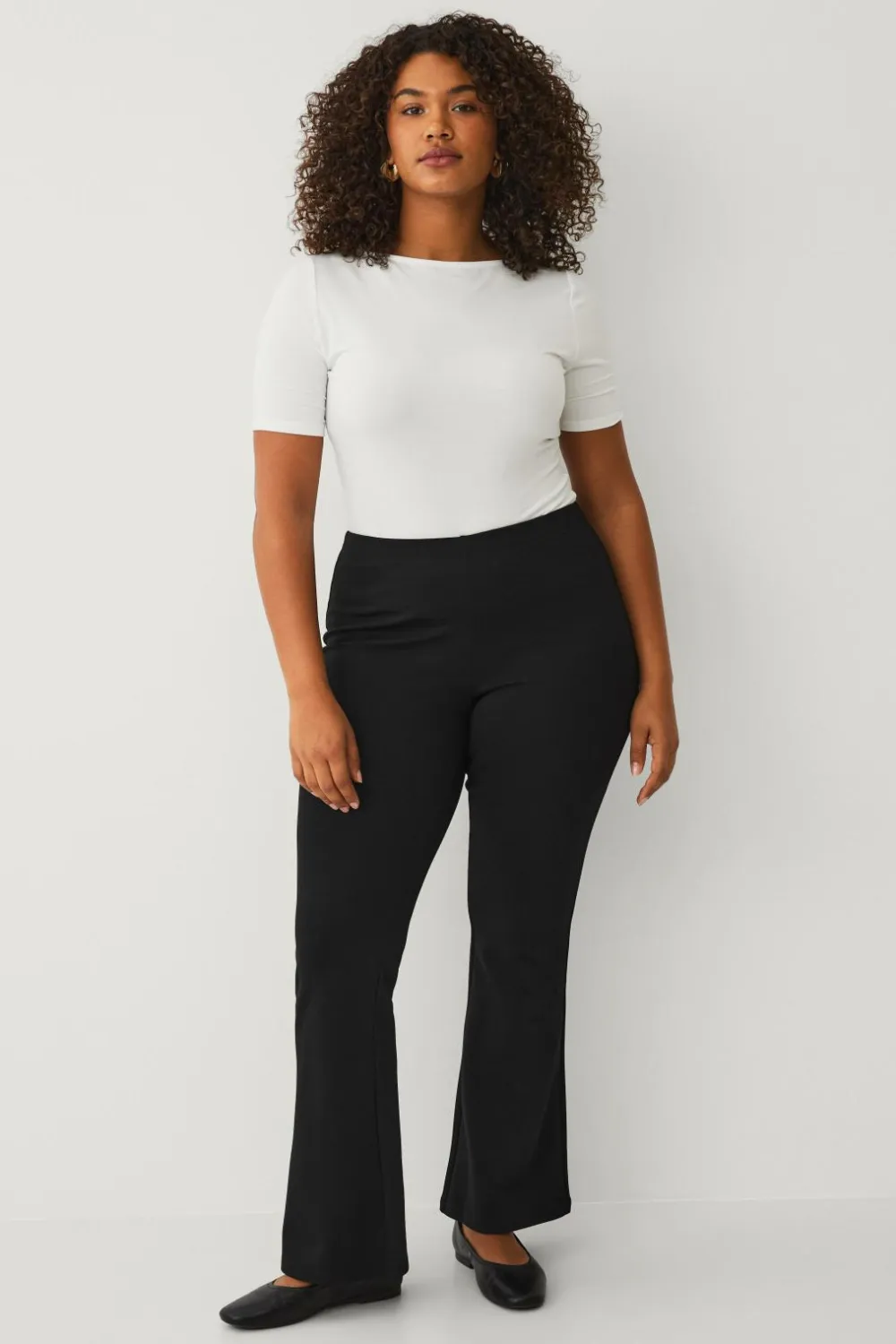 Ellos Plus collection Puntoleggings med bootcut sort