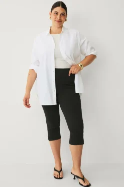 Ellos Bukser>Plus collection Capri treggings Sort