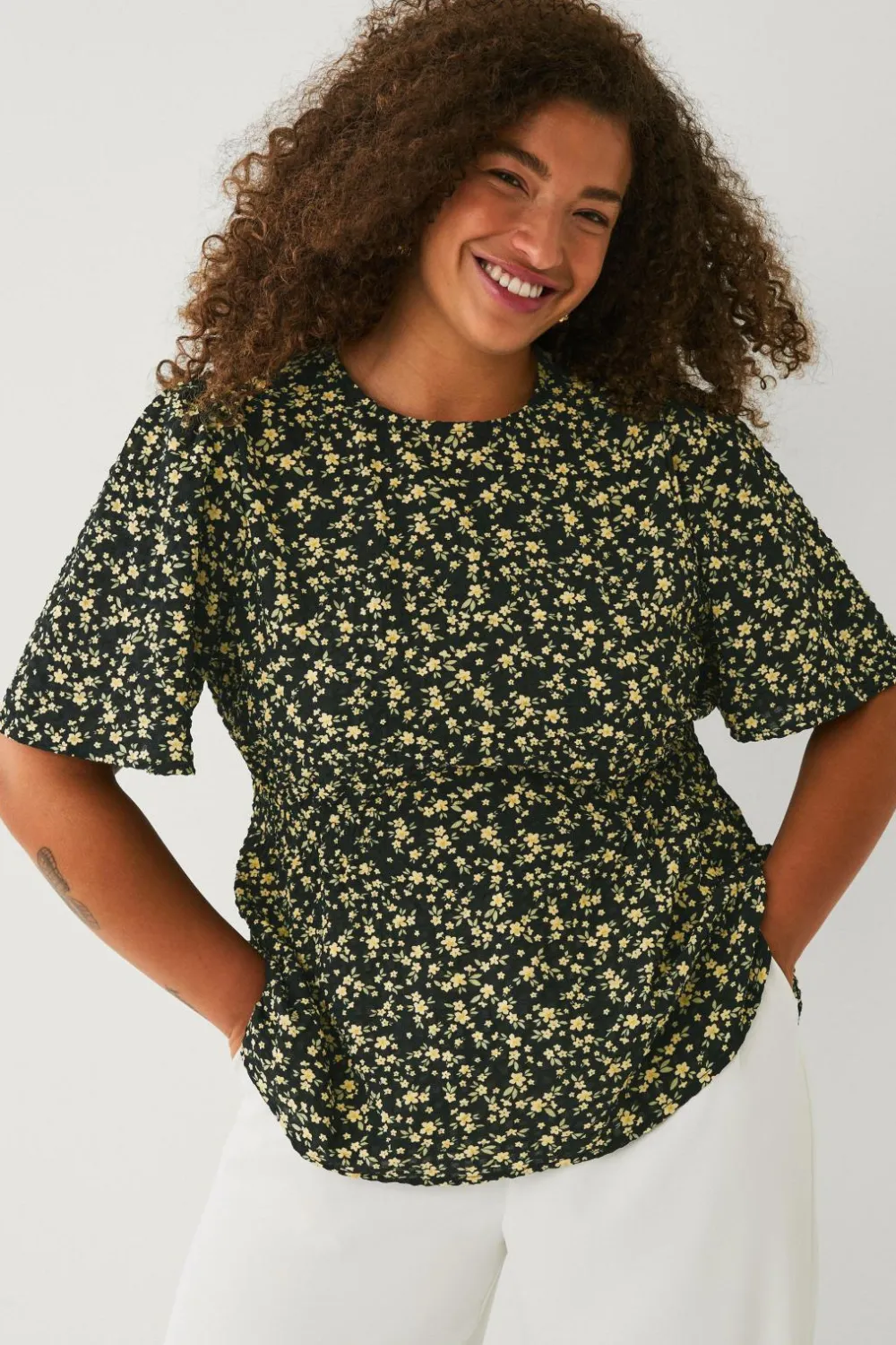 Ellos Plus collection Bluse Black Outlet