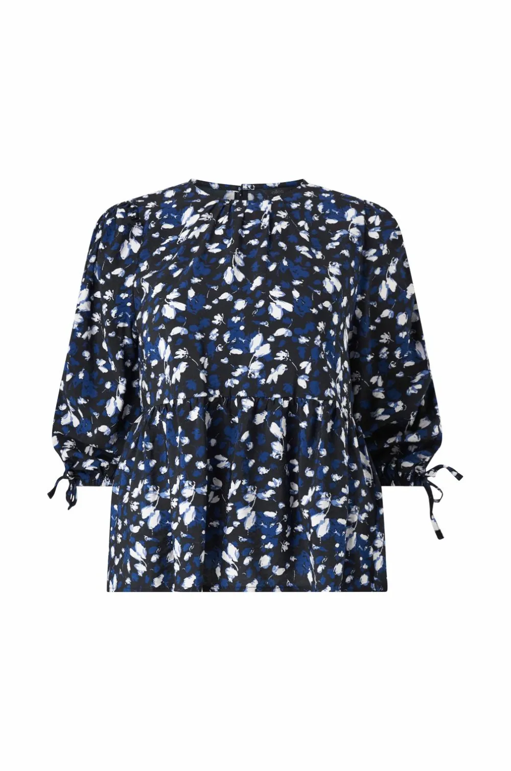 Ellos Skjorter & Bluser>Plus collection Bluse med peplum Blå blomstret
