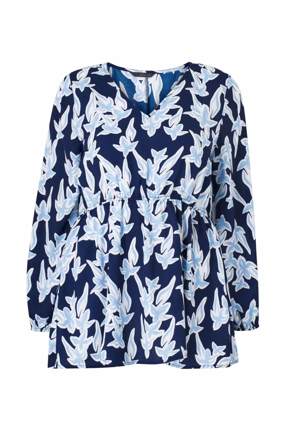 Ellos Plus collection Tunika Cilla Blå blomstret Sale