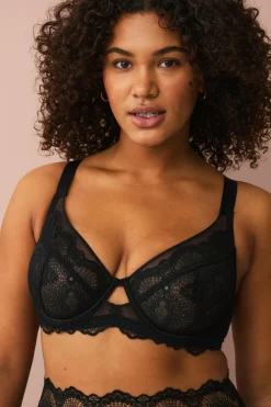 Ellos Plus collection Bh med bøjler i blonde sort Discount