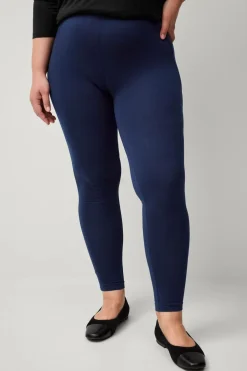 Ellos Basistøj|Tights & Leggings>Plus collection Leggings med høj talje Marineblå