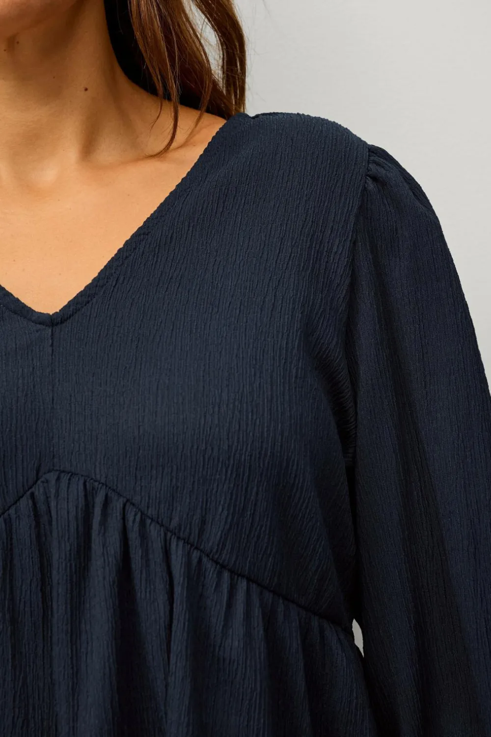 Ellos Plus collection Tunika med pufærmer Navy Clearance