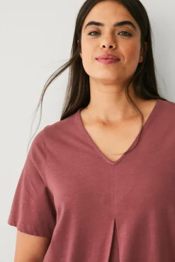 Ellos Plus collection Tunika med v-hals Rosa Clearance