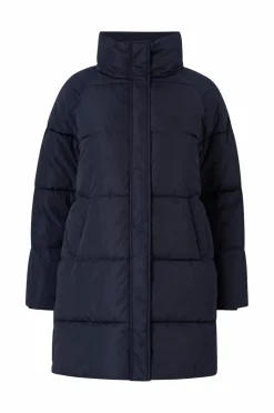 Ellos Plus collection Foret frakke med skorstenskrave Blå New