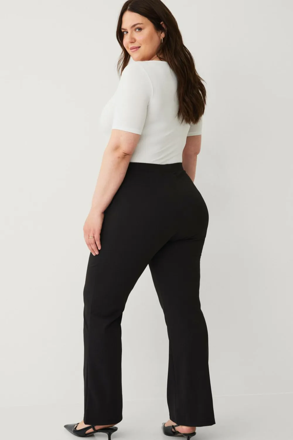Ellos Tights & Leggings>Plus collection Bootcut-leggings sort