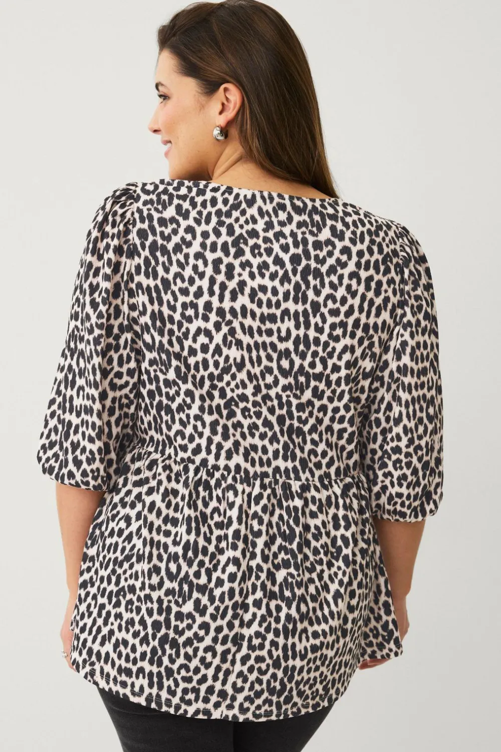 Ellos Tunikaer>Plus collection Tunika med 3/4 lange ærmer Leopardmønstret