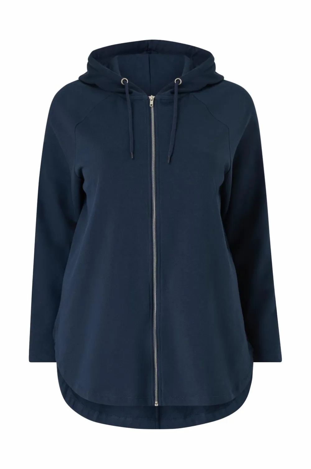 Ellos Plus collection Sweatshirt med hætte og lynlås Marineblå Online