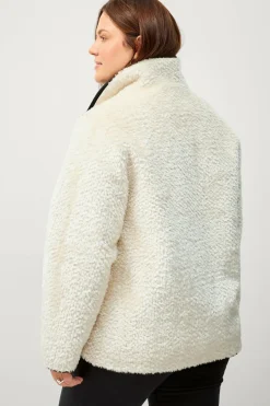 Ellos Plus collection Jakke i kunstskind Naturlig hvid