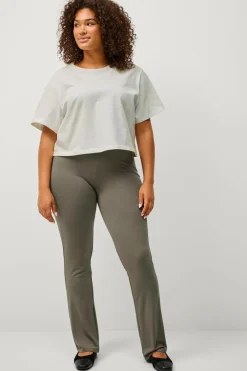 Ellos Plus collection Soft leggings med en bootcut Brun Online