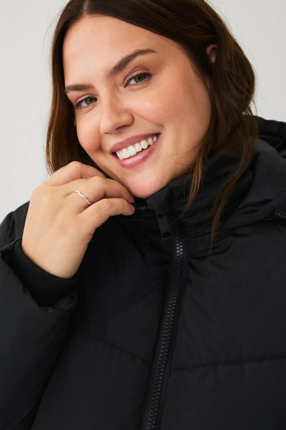 Ellos Plus collection Foret frakke Sort Online