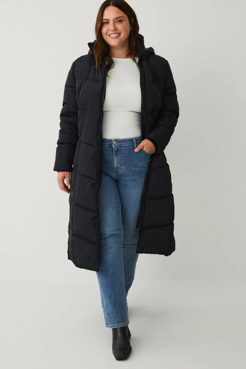 Ellos Plus collection Foret frakke Sort Online