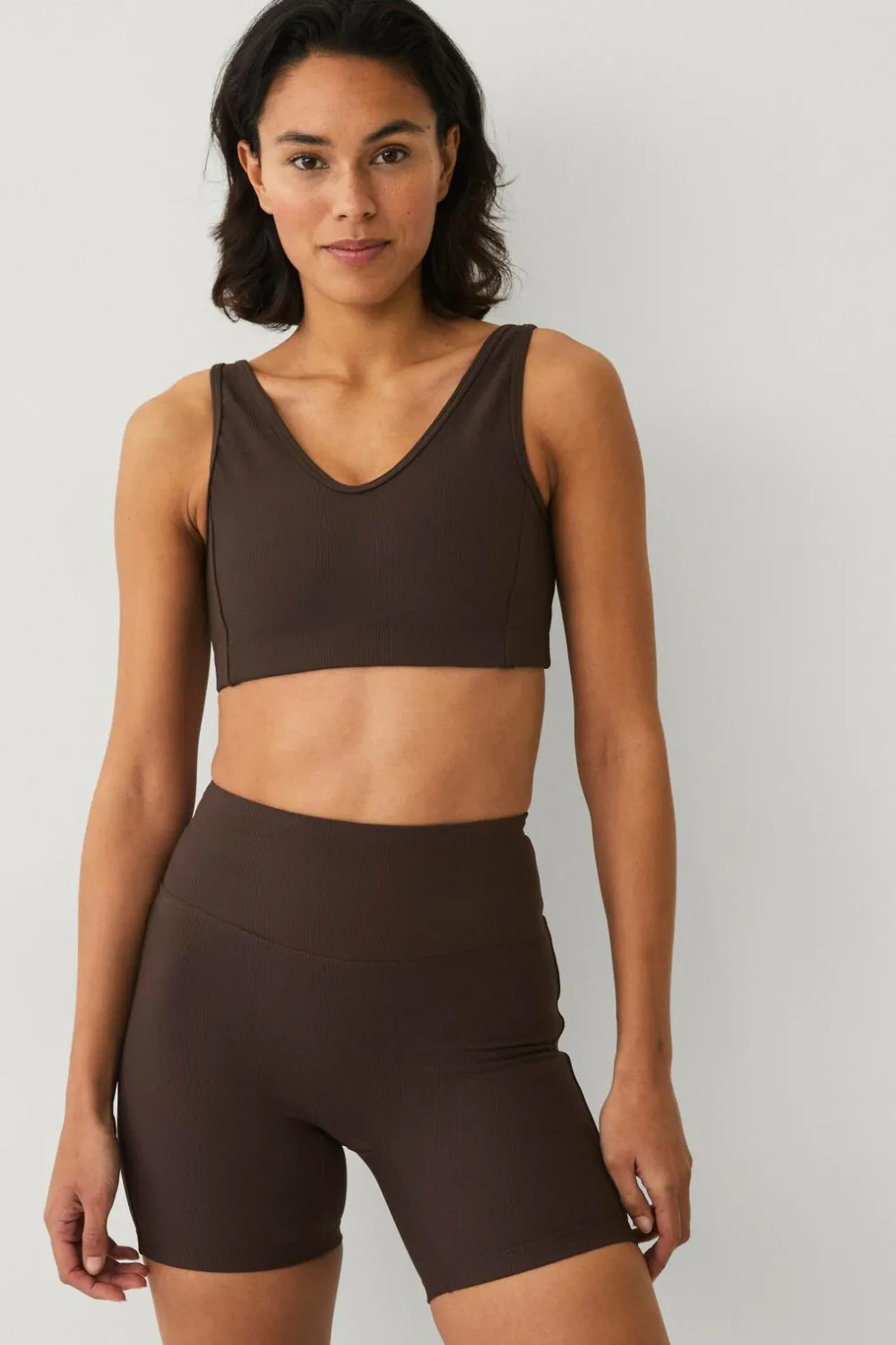 Ellos STUDIO Cykelshorts Structure Mørkebrun Discount
