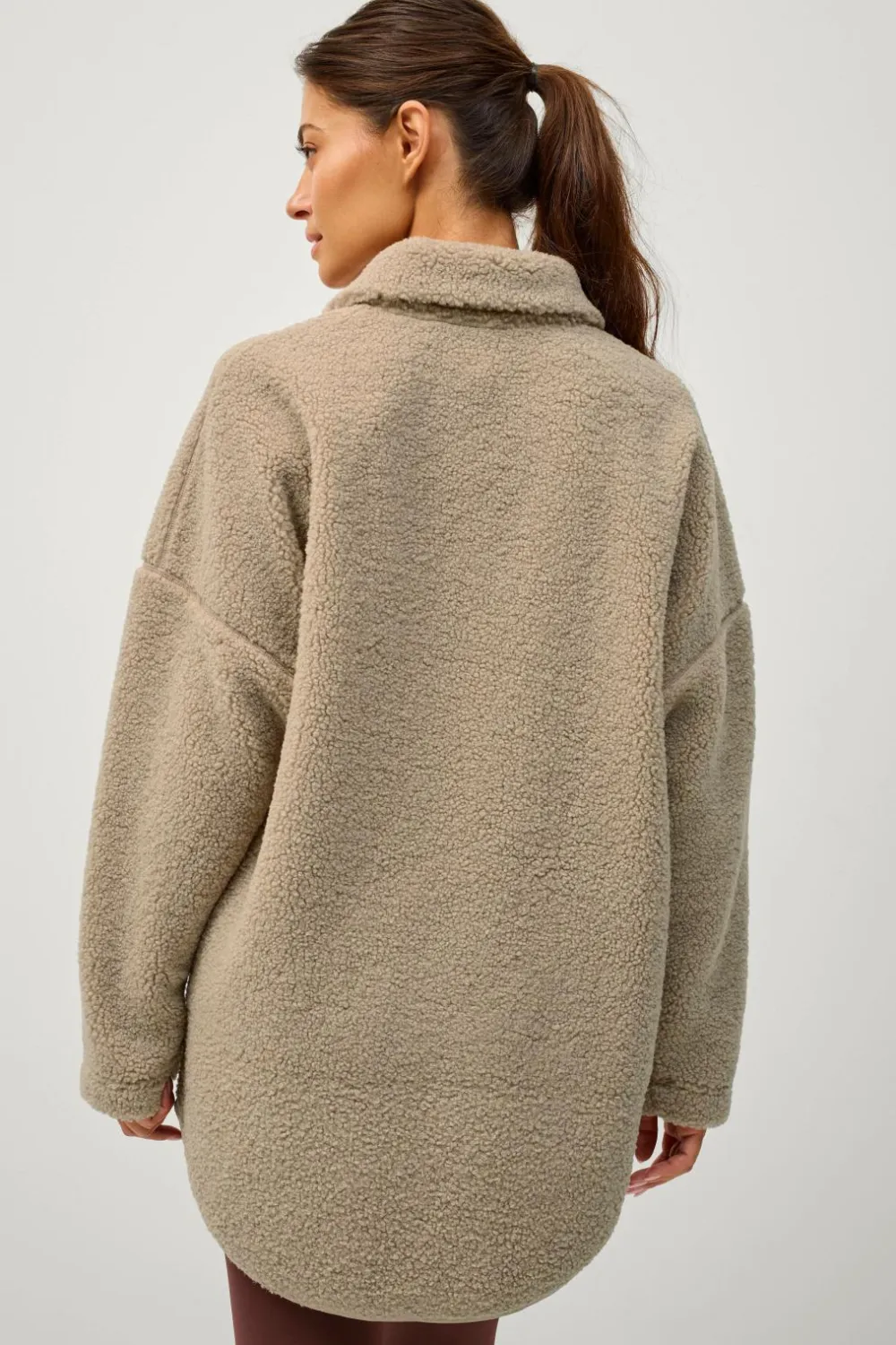 Ellos STUDIO Fleecejakke Full Zip Pile Core Beige Best