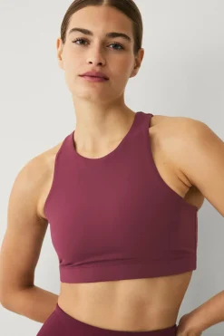 Ellos Træningstøj|Træningstøj>STUDIO Sports-bh Studio Bra High Neck Core Vinrød