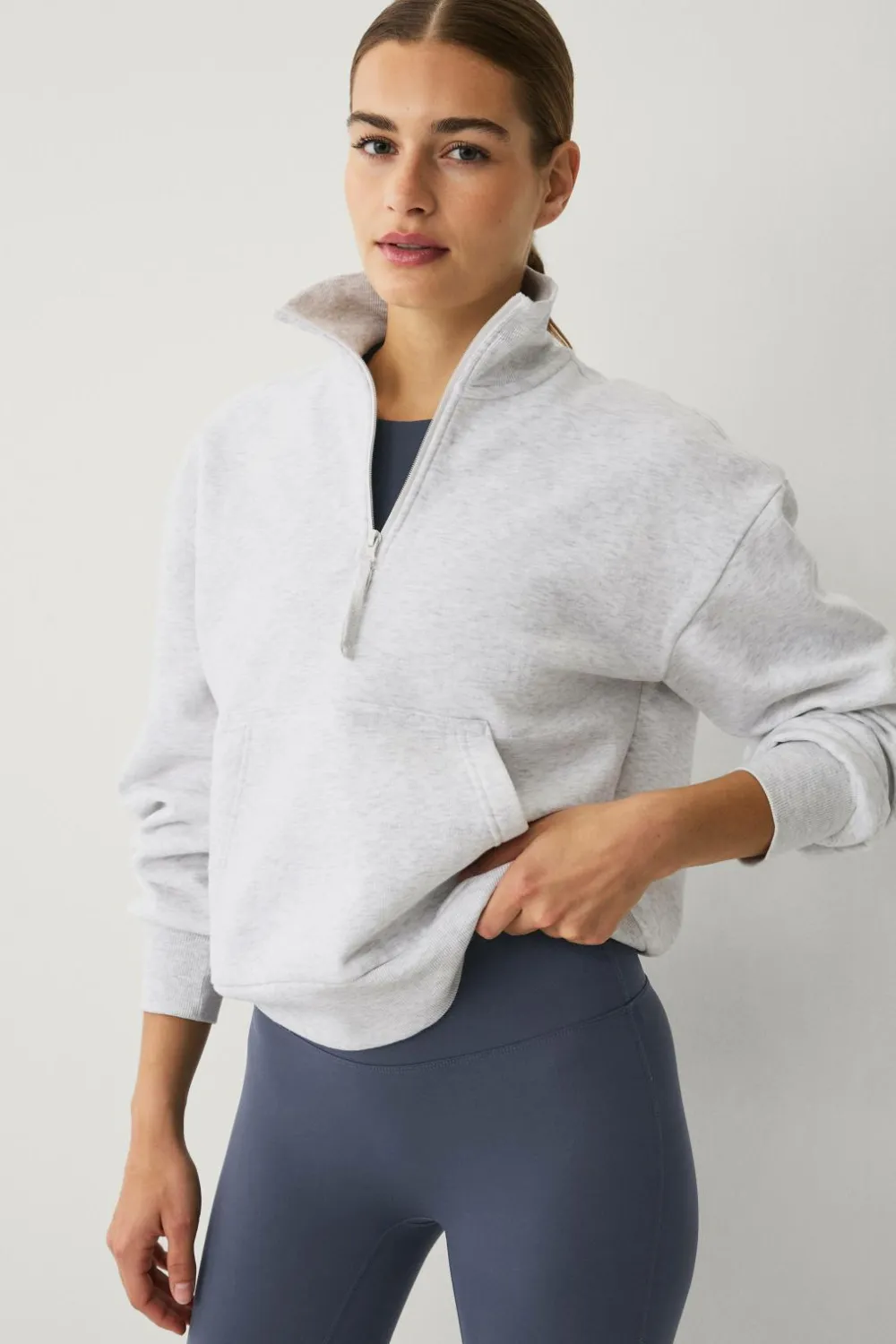 Ellos STUDIO Sweatshirt med høj krave Gråmelange Best