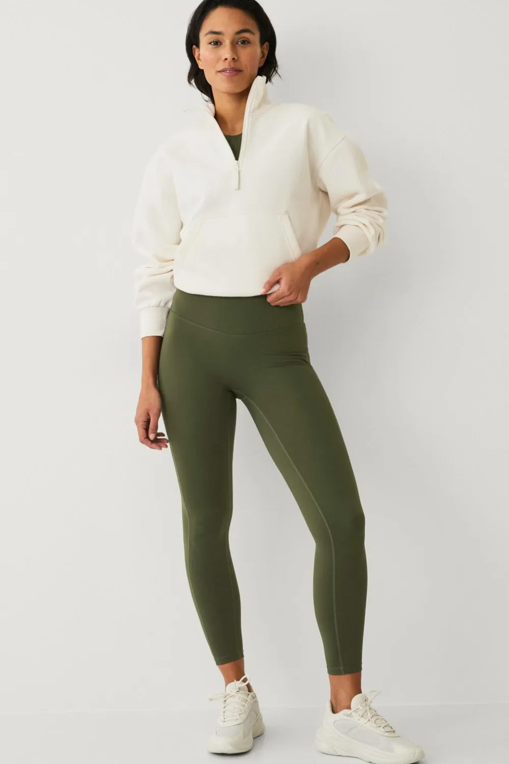 Ellos Træningstøj|Træningstøj>STUDIO Træningstights Studio Tights Flat Front Core Mørke skovgrøn