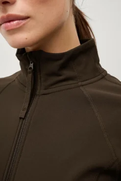 Ellos STUDIO Træningsjakke Warm Full Zip Core Mørkebrun Outlet