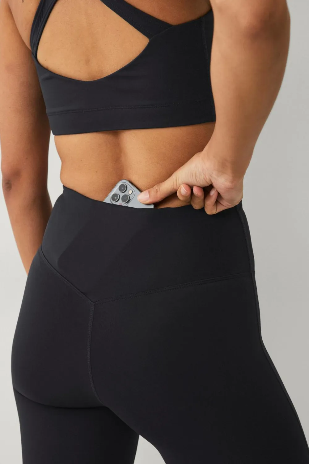 Ellos Træningstøj|Træningstøj>STUDIO Træningstights Capri Tights Flat Front Core Sort
