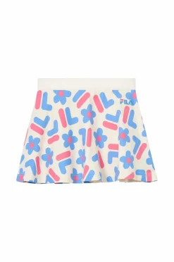 FILA Nederdel Landensberg Aop Skirt Incl. Shorts Antique White F Flower Aop Best