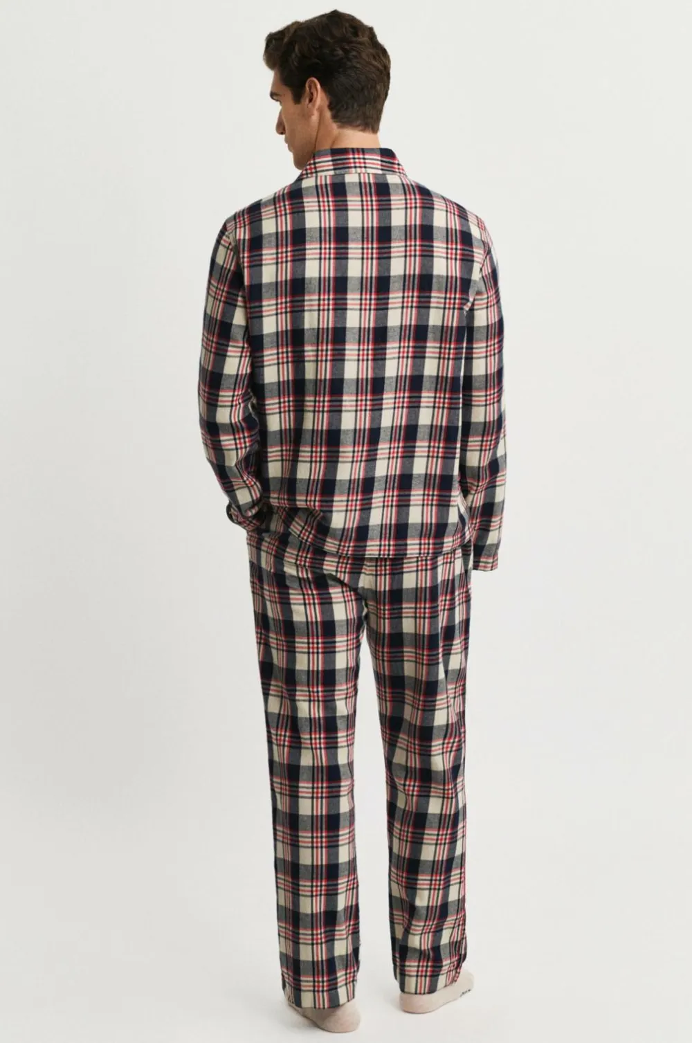 Gant Pyjamas Flannel Check Pajama Set Gift Box Ruby Red Discount