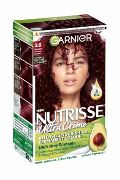 Garnier Hårfarve>Nutrisse Ultra Créme 3.6 Darkest Auburn Brown