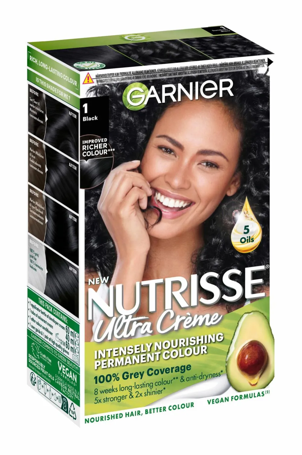 Garnier Hårfarve>Nutrisse Ultra Créme 1 black