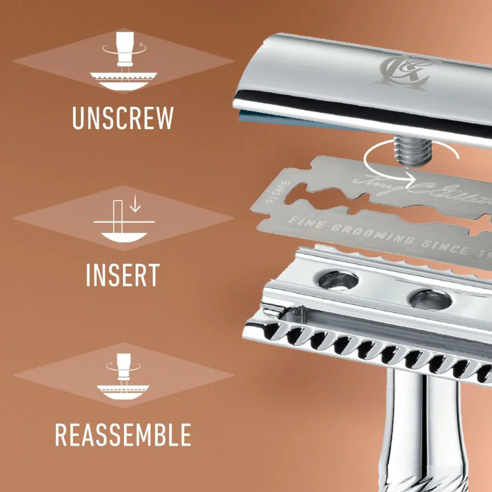Gillette Barbering|Barbering>Dobbeltsidet sikkerhedsbarberblad - 10 stk. No color