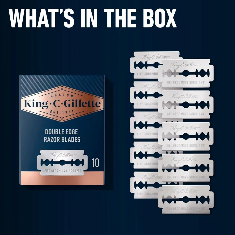 Gillette Barbering|Barbering>Dobbeltsidet sikkerhedsbarberblad - 10 stk. No color