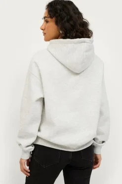 Gina Tricot Hættetrøje Iconic hoodie Lt grey melange Discount