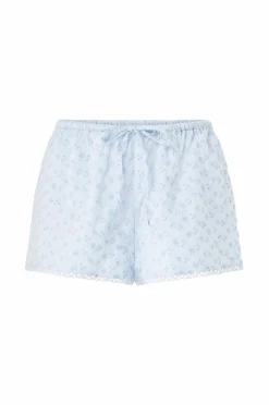 Gina Tricot Shorts Broderie Anglaise Light blue Clearance