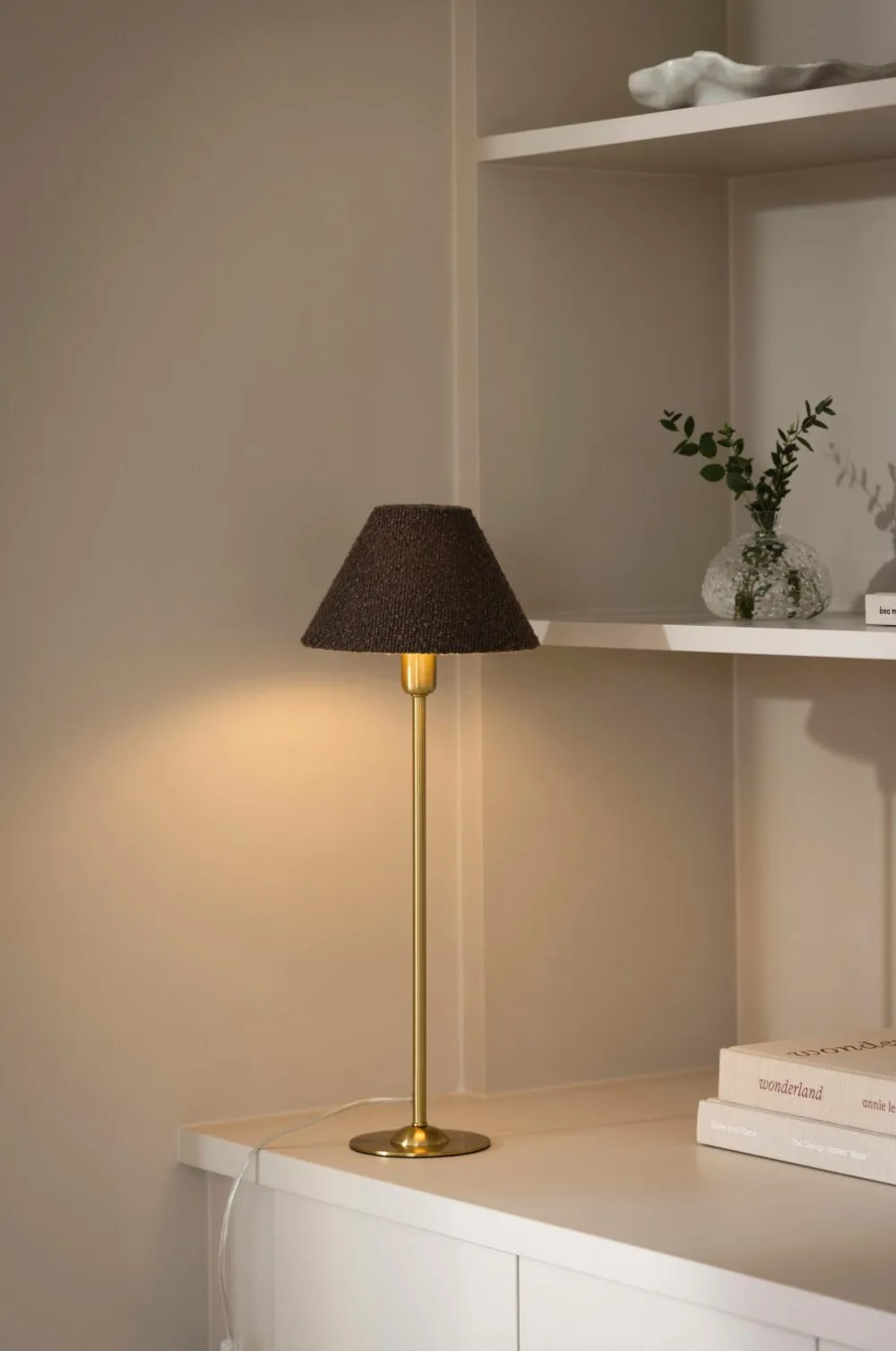 Globen Lighting Lampeskærme>Lampeskærm Iris 20 Mokka bouclé