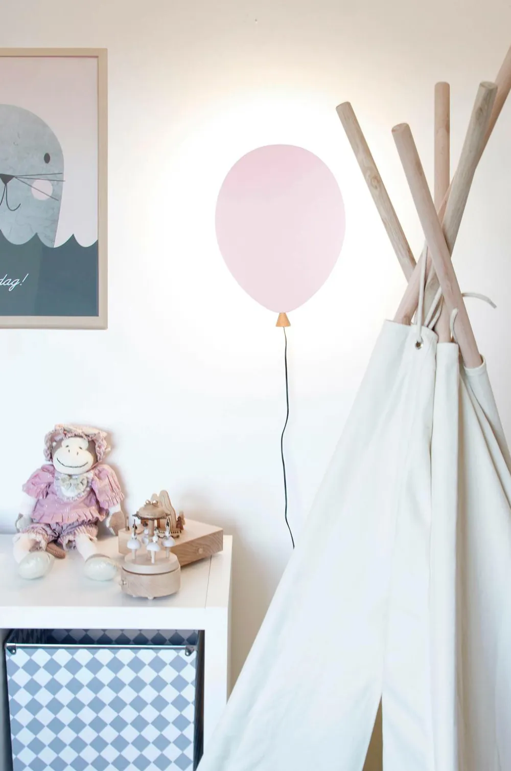 Globen Lighting Væglampe Balloon Rosa Best