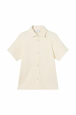 Grunt Skjorter>Skjorte grAlfred Waffle SS Shirt Råhvid