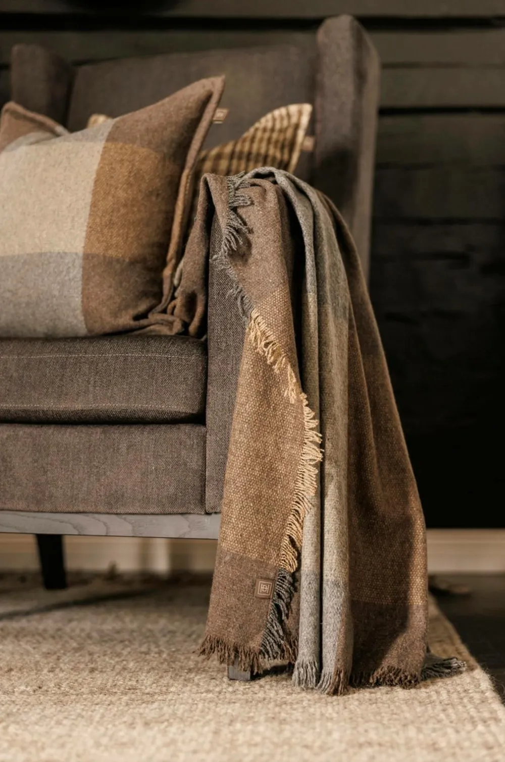 Halvor Bakke Tæpper & Plaider>Ulundi Plaid Beige