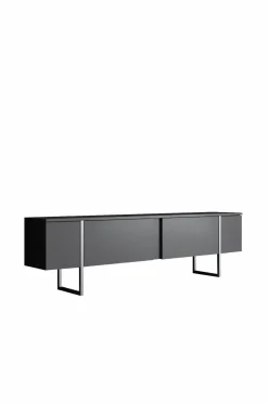 Hanah Home Tv-Bænke>TV-bænk Laurel Antracit/sølv