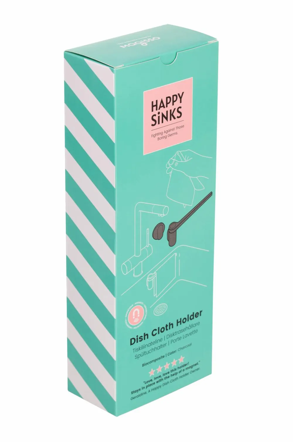 HAPPY SiNKS Opvask & Rengøring>Holder til karklud Black Biocomposite