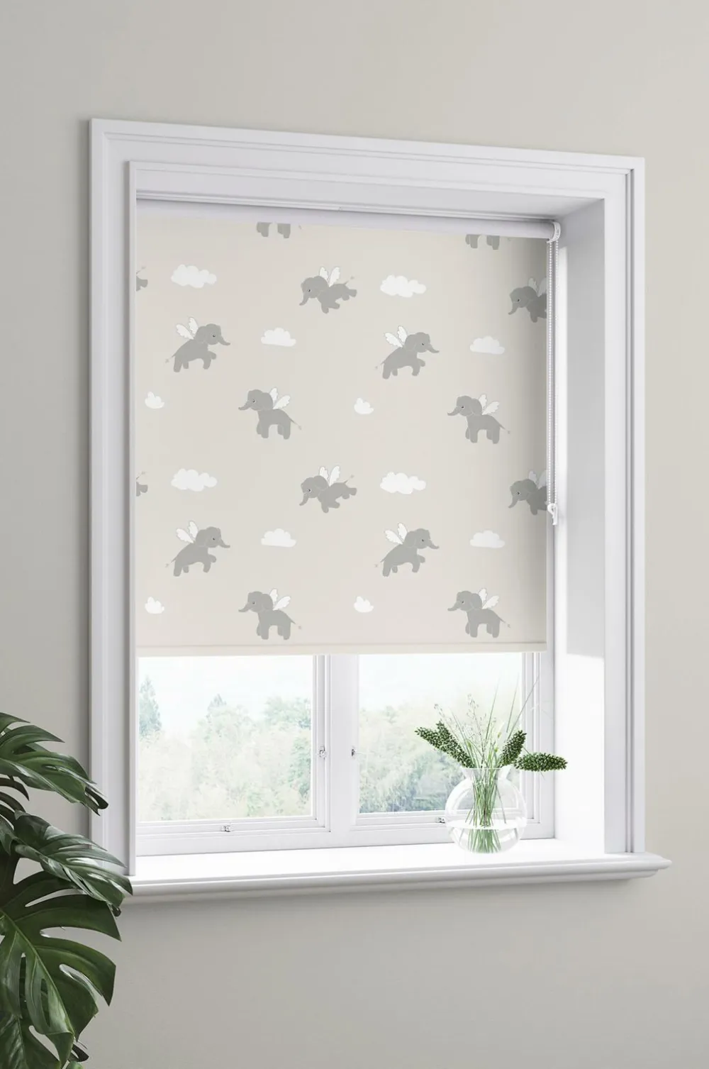 Hasta Børnerullegardin Elephant Multi New