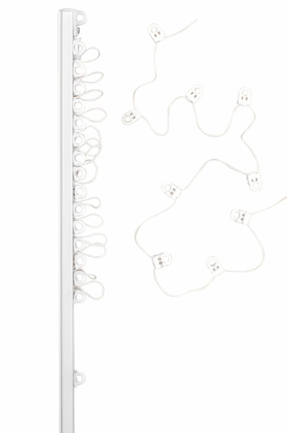 Hasta Gardintilbehør>Gardinskinne U Wave 150 cm Hvid