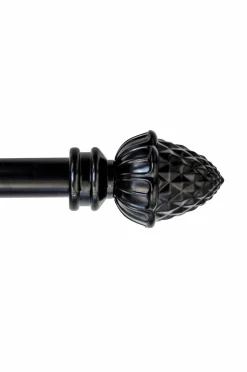 Hasta Gardintilbehør>Kotte gardinstang 110-200 cm Black mdf/metal