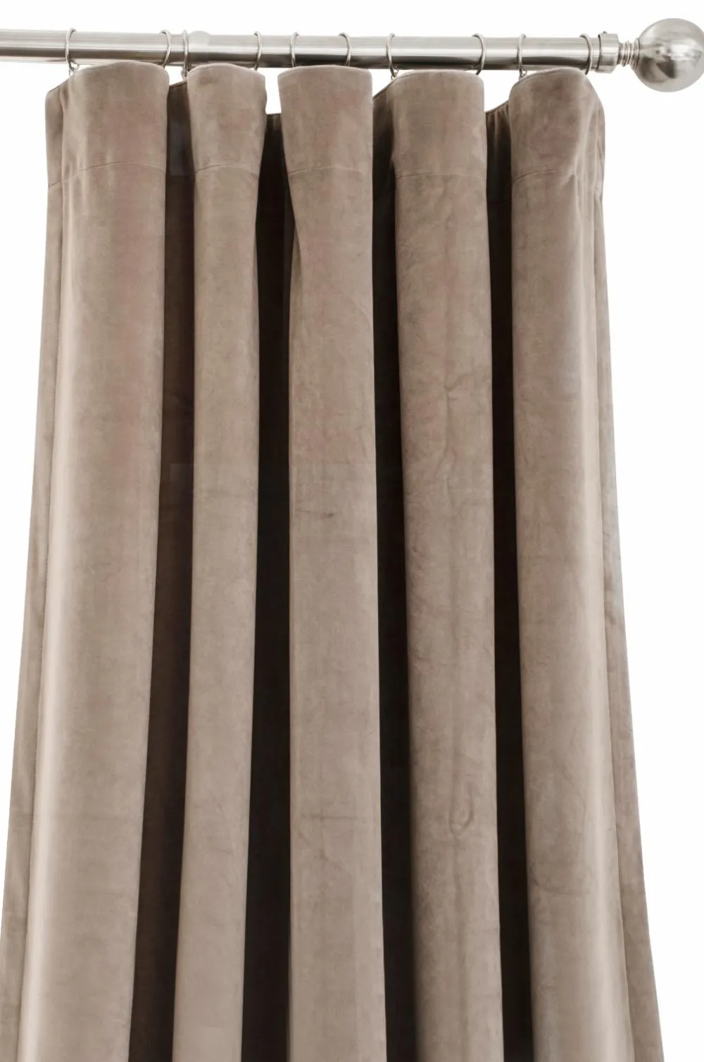 Hasta Velourgardiner>Smuk gardinlængde i velour Beige