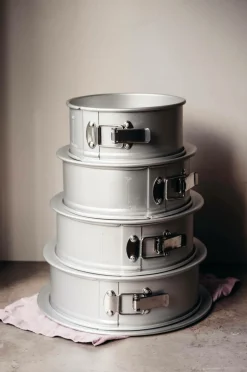 Heirol Bagetilbehør & Bageredskaber>Springform Anodiseret aluminium 25 cm Sølvfarvet