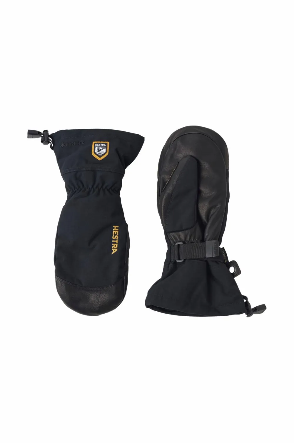 Hestra Handsker &- Vanter|Accessories>Skihandsker / snowboardhandsker Army Leather Gore-Tex Mitt Black/black