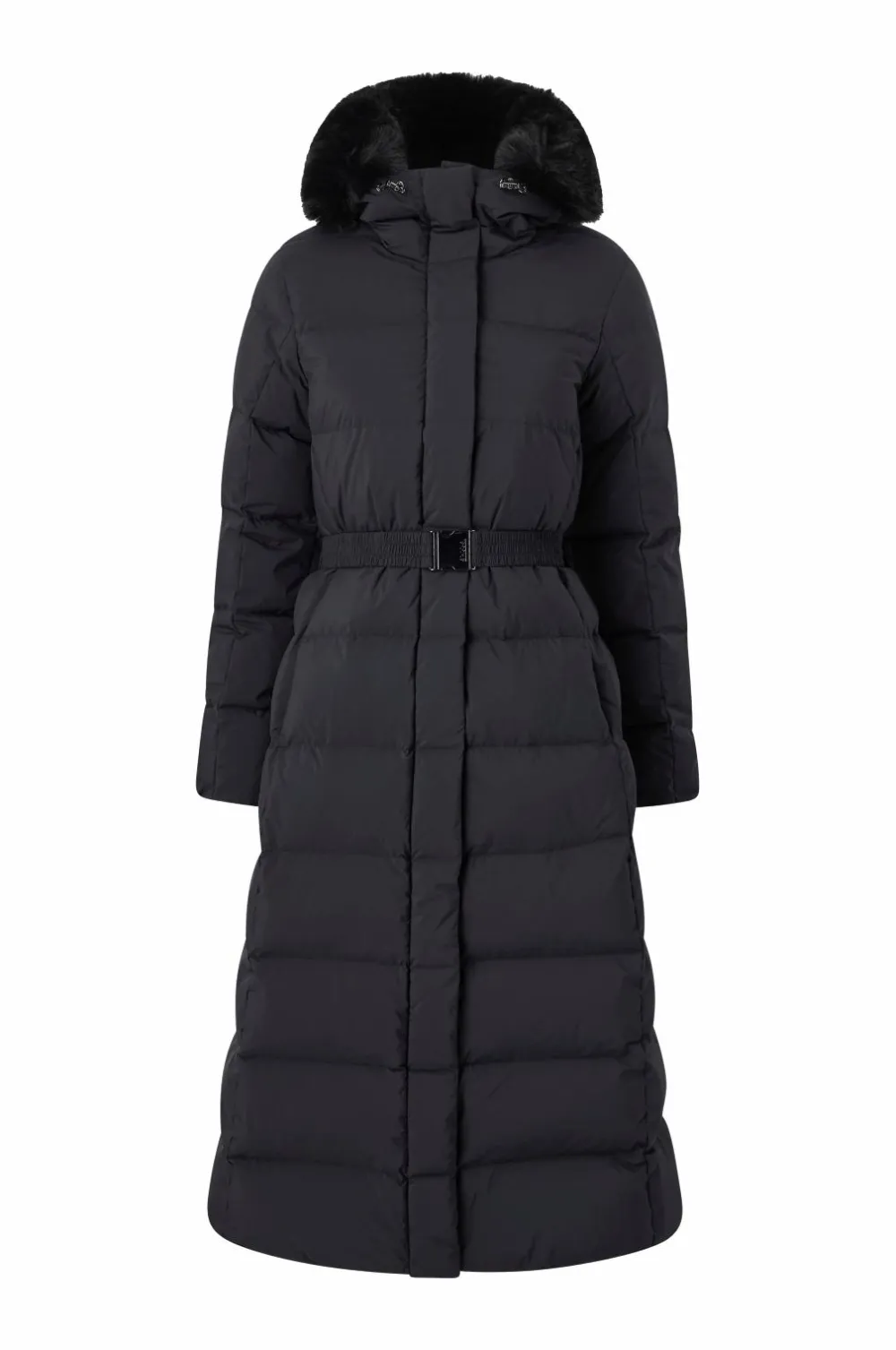 Áhkká Dunfrakke Gold Long Down Coat Matte Sort Online