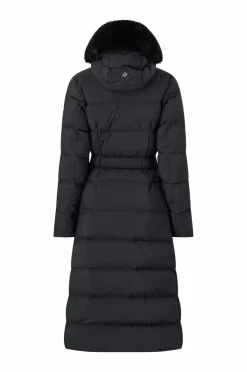 Áhkká Dunfrakke Gold Long Down Coat Matte Sort Online