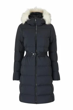 Áhkká Dunfrakke Gold Mid Down Coat Matte Sort Sale