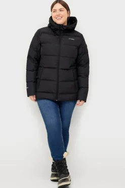 Áhkká Overtøj|Overtøj>Dunjakke Down Jacket w Hood Sort mat sort